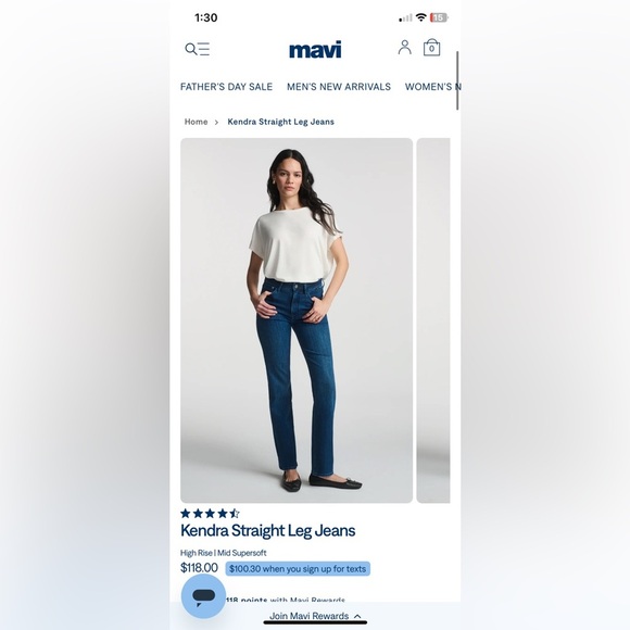 NWOT - Mavi - Kendra Straight Leg Jeans - Size 31/12 - Picture 8 of 12